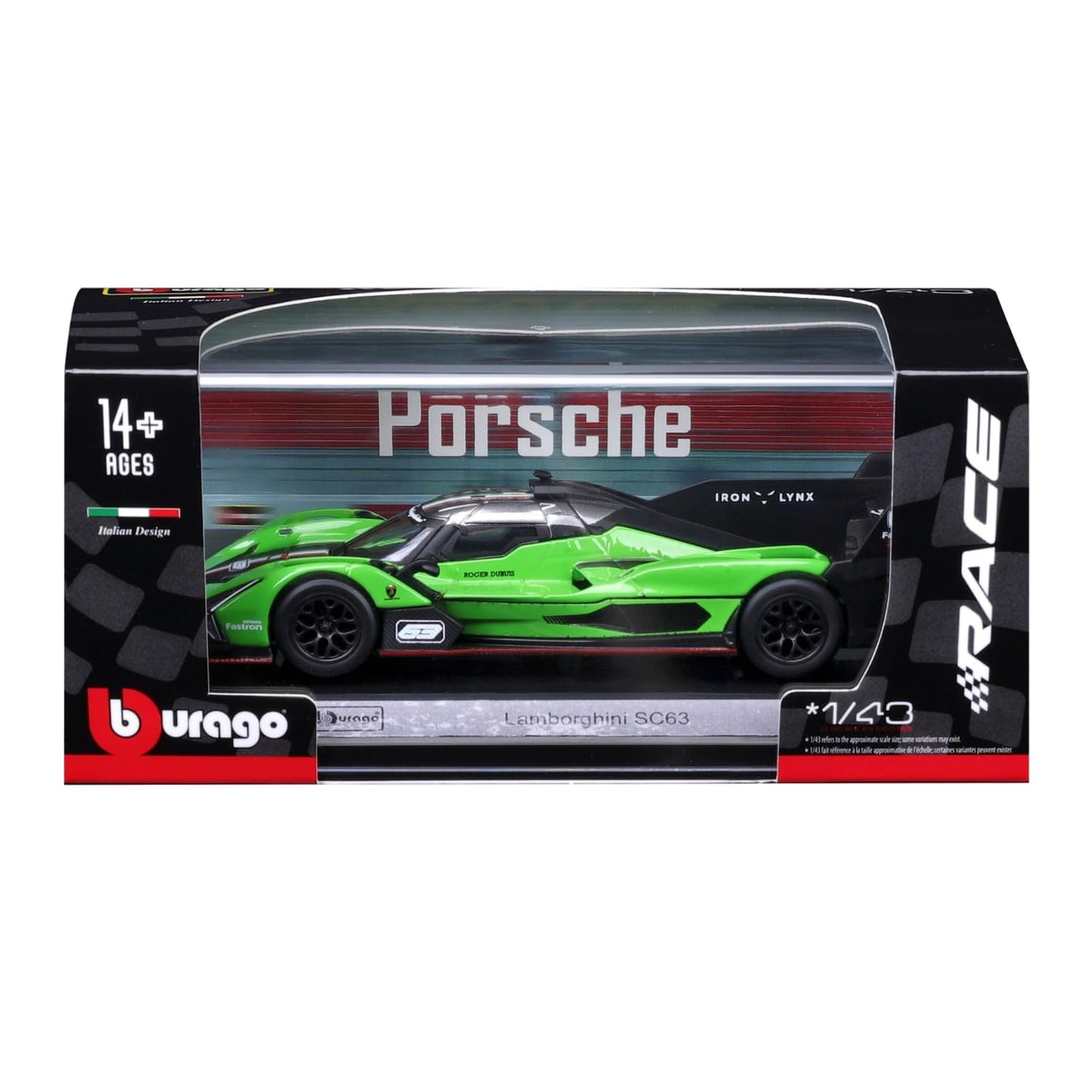 Bburago 1:43 Lamborghini SC63 LMDh Race Car