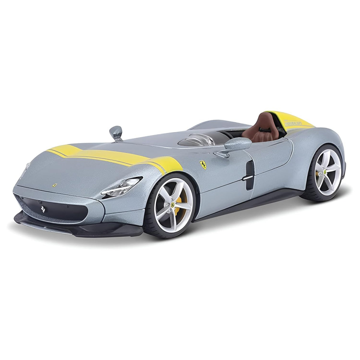 Bburago Ferrari Monza SP1 Silver & Yellow 1:24 Scale Diecast Model