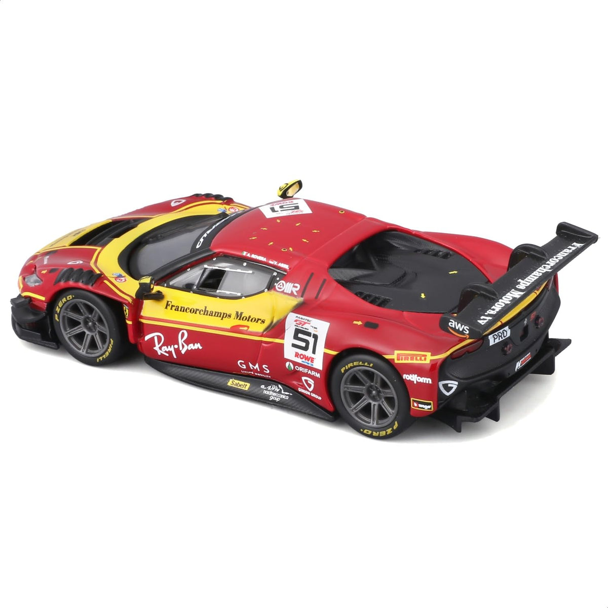 Bburago 2025 Ferrari 296 GT3 #51 1:24 Scale Diecast Model