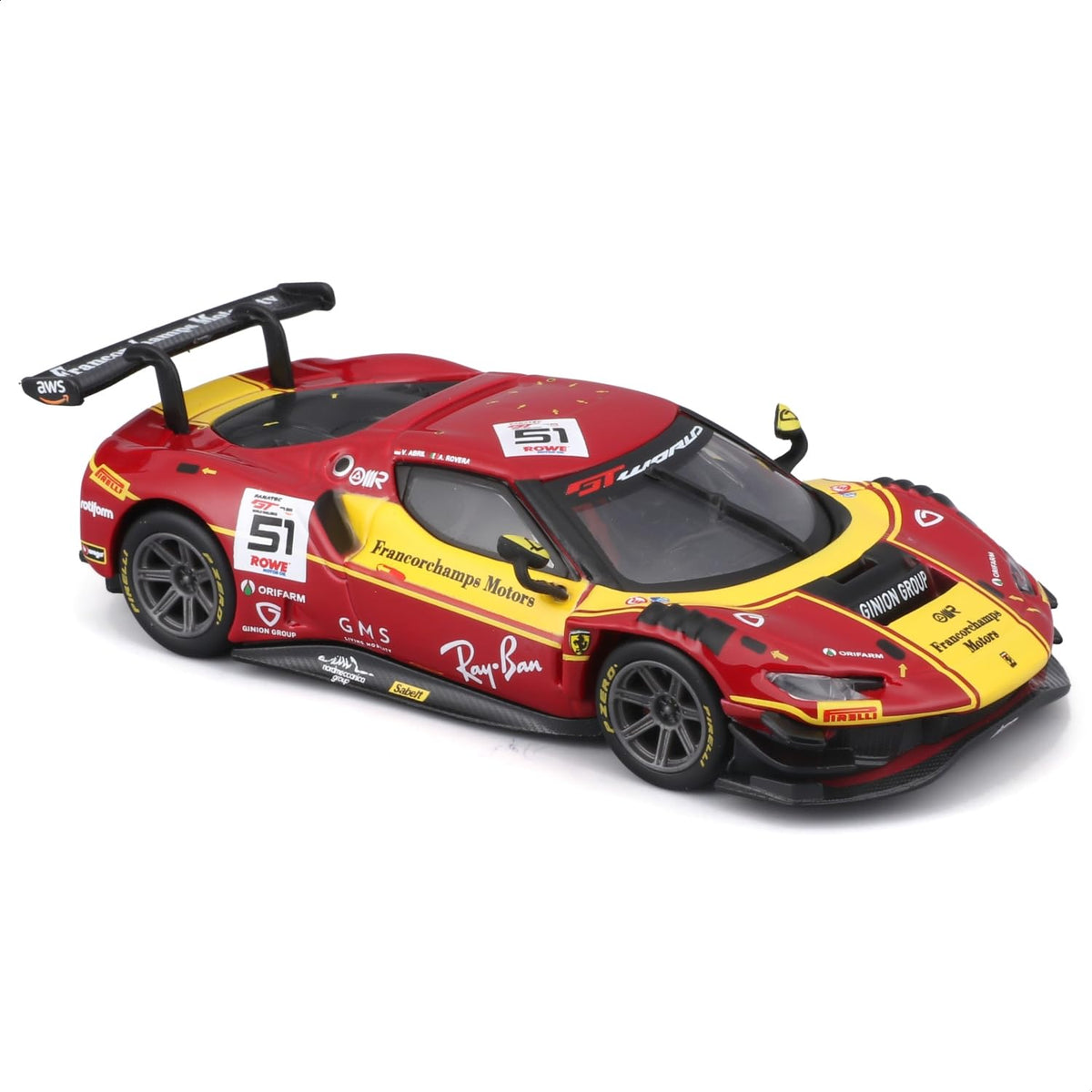 Bburago 2025 Ferrari 296 GT3 #51 1:24 Scale Diecast Model