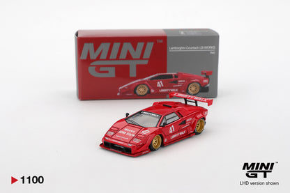 MiniGT 1:64 Lamborghini Countach LB-WORKS Red Diecast Model