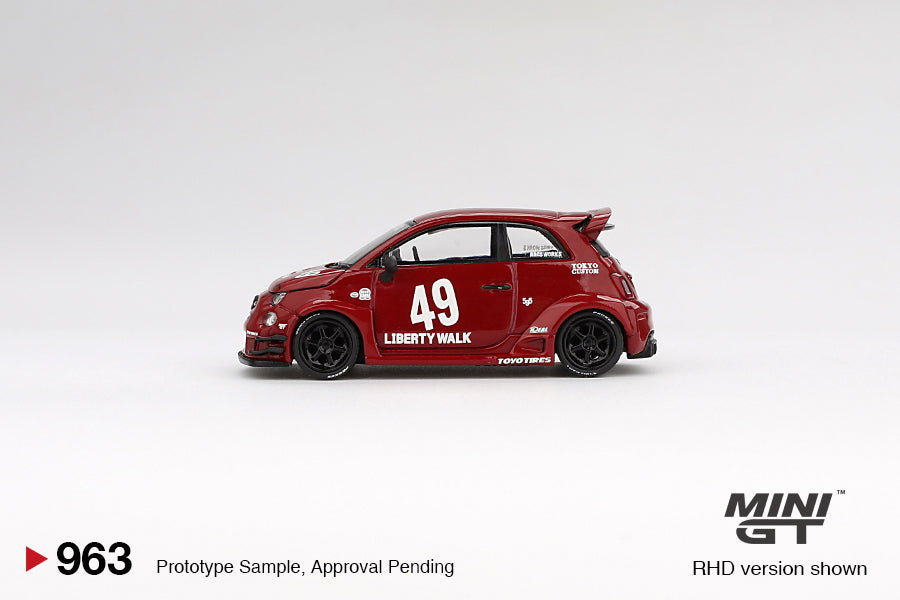 MiniGT 1:64 LB-WORKS x Abas Works ABARTH 595 Red Diecast Model