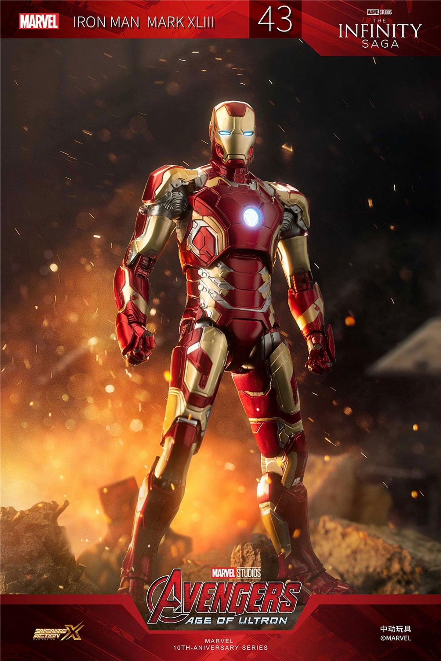 ZD Toys Iron Man Mark XLIII Action Figure (Avengers Age of Ultron)