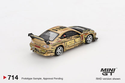 MiniGT 1:64 Nissan Silvia (S15) Top Secret D1GP Diecast Model