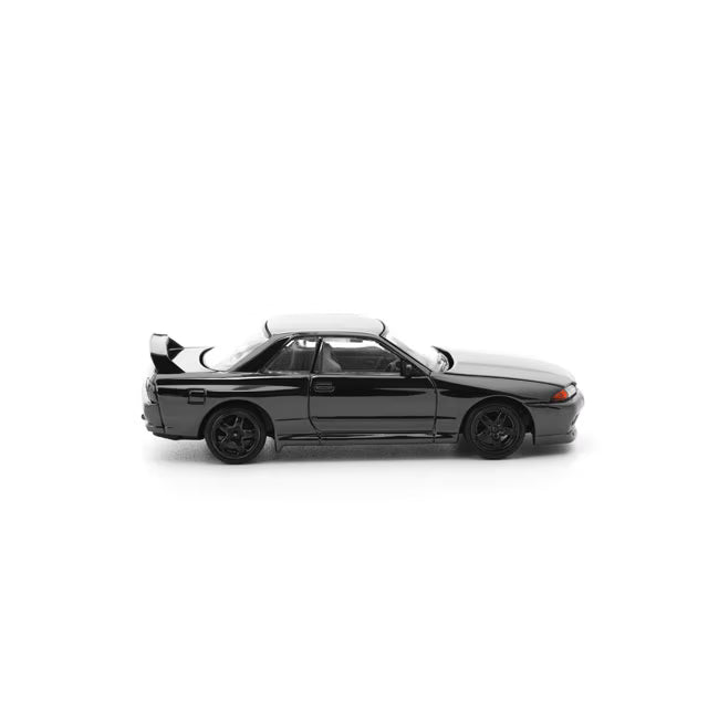 Pop Race Nissan Skyline GT-R R32 Dark Chrome Series 1:64 Scale Diecast Model Car