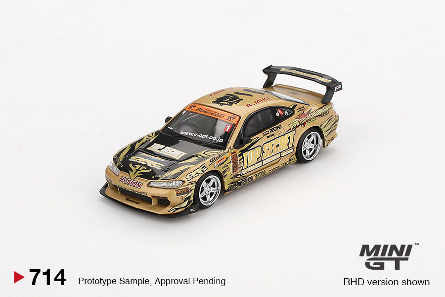 MiniGT 1:64 Nissan Silvia (S15) Top Secret D1GP Diecast Model