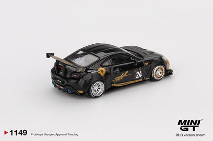 MiniGT 1:64 Toyota GR86 LB★Nation Black / Gold Diecast Model