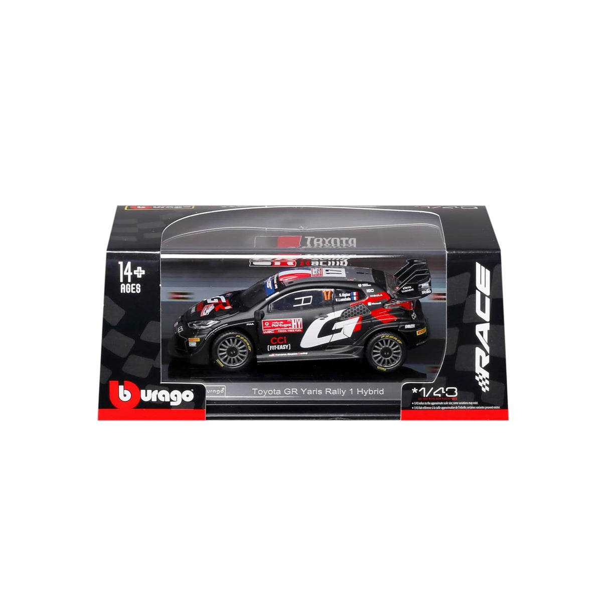 Bburago Toyota GR Yaris Rally 1 Hybrid #17 1:43 Scale Diecast Model