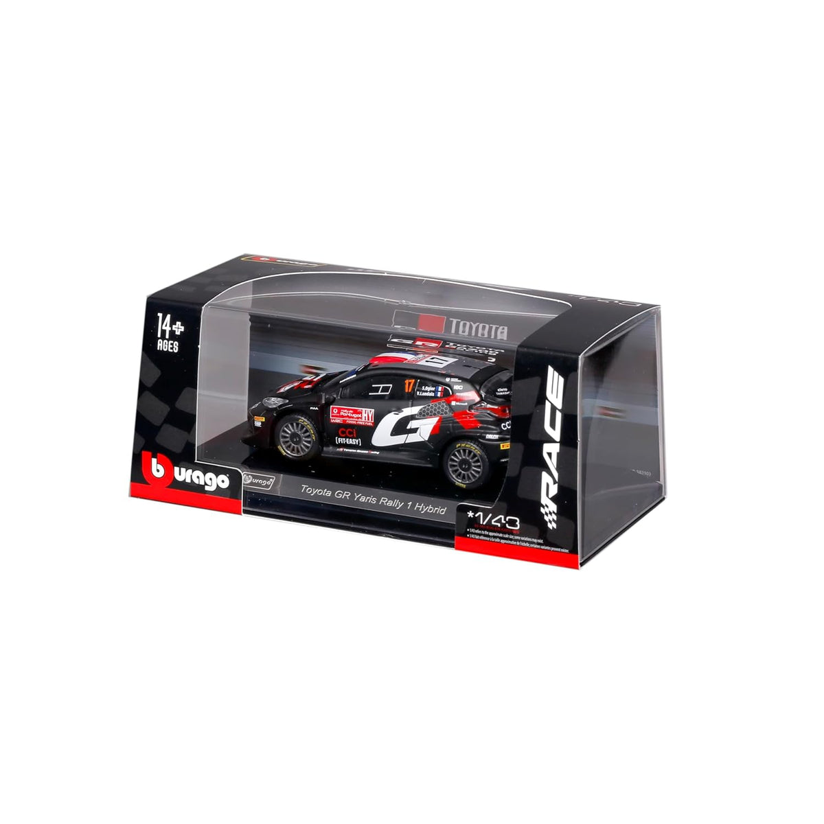 Bburago Toyota GR Yaris Rally 1 Hybrid #17 1:43 Scale Diecast Model