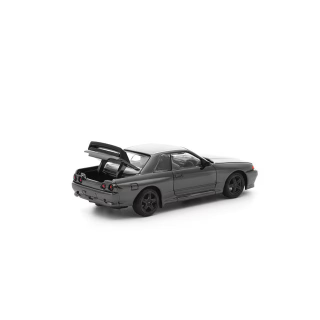 Pop Race Nissan Skyline GT-R R32 Dark Chrome Series 1:64 Scale Diecast Model Car