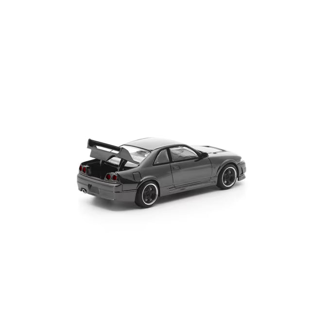 Pop Race Nissan Skyline GT-R R33 Dark Chrome Series 1:64 Scale Diecast Model Car