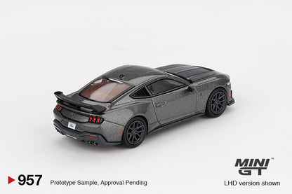 MiniGT 1:64 Ford Mustang Dark Horse 2024 Carbonized Gray Diecast Model