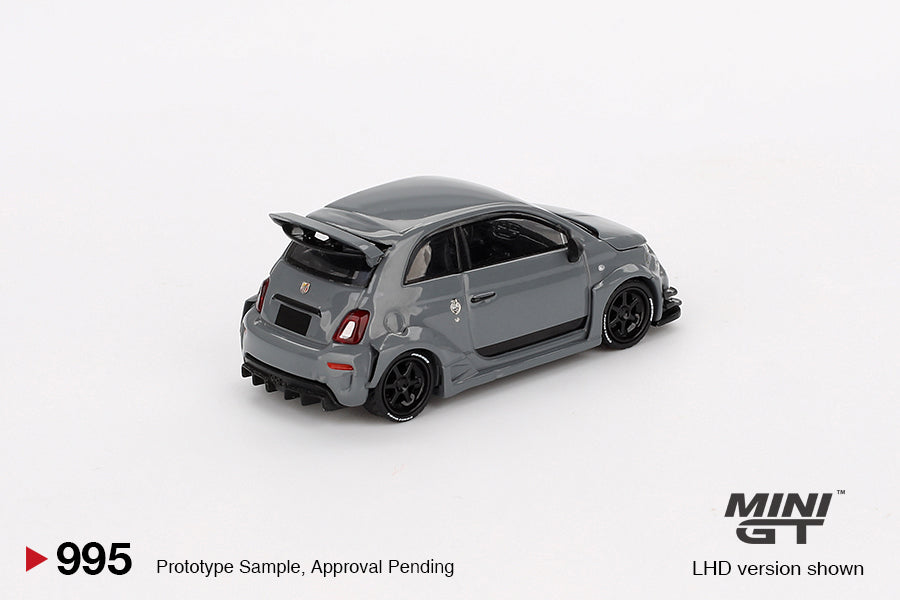 MiniGT 1:64 Abarth 595 LB-WORKS x Abas Works Grey Diecast Model