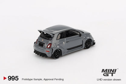 MiniGT 1:64 Abarth 595 LB-WORKS x Abas Works Grey Diecast Model