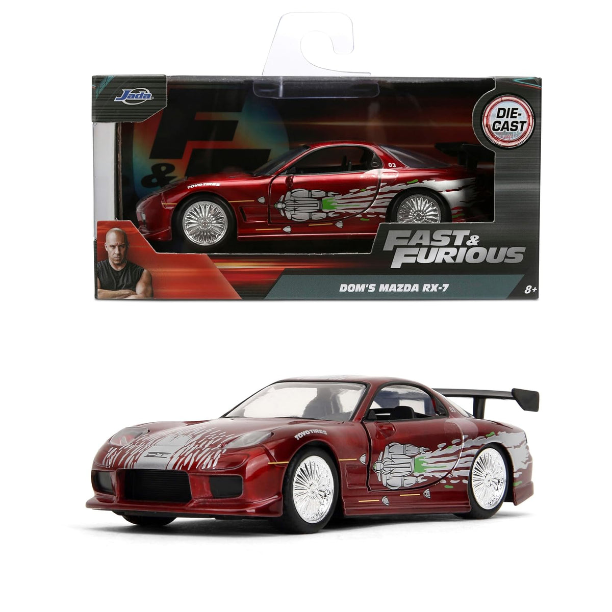 Jada Fast & Furious Dom's Mazda RX7 1:43 Scale Diecast Model