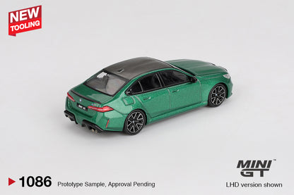 MiniGT 1:64 BMW M5 Isle of Man Green Metallic Diecast Model