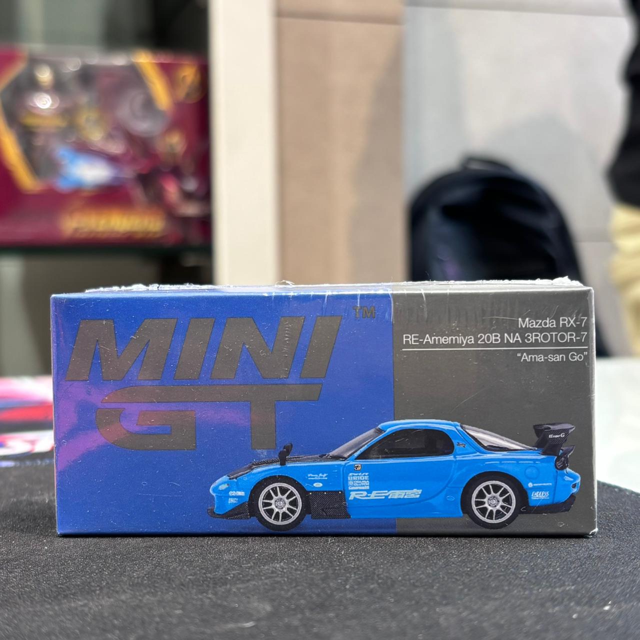 MiniGT 1:64 Mazda RX-7 RE-Amemiya 20B NA 3ROTOR-7 “Ama-san Go” Diecast Model