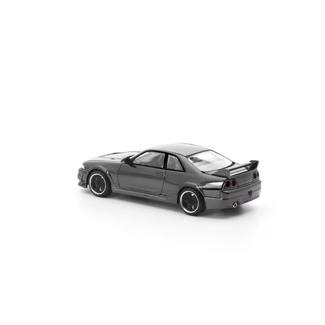 Pop Race Nissan Skyline GT-R R33 Dark Chrome Series 1:64 Scale Diecast Model Car