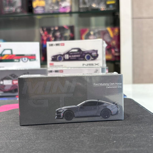 MiniGT 1:64 Ford Mustang Dark Horse 2024 Carbonized Gray Diecast Model