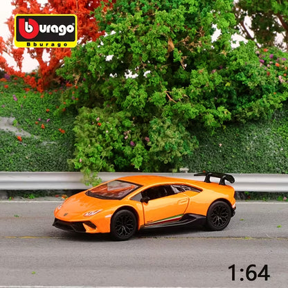 Lamborghini Huracan Performante Official 1:64 Scale Model Car by Bburago (Orange)