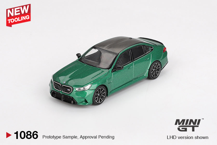 MiniGT 1:64 BMW M5 Isle of Man Green Metallic Diecast Model
