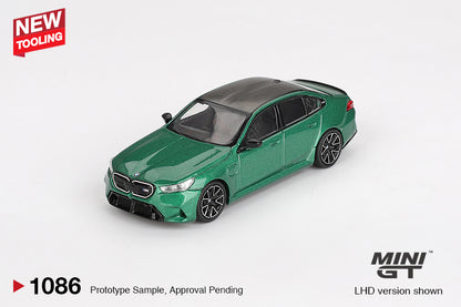 MiniGT 1:64 BMW M5 Isle of Man Green Metallic Diecast Model