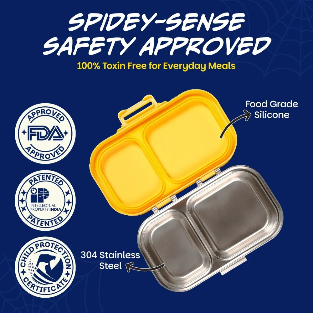 Basil Spiderman Little Websters Bento Ace - 2 Compartment Lunchbox