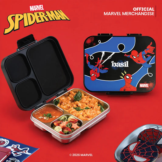 Basil Spiderman Sling Strike Bento Ace - 3 Compartment Lunchbox