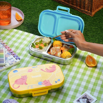 Basil Kitty Party Bento Ace - 2 Compartment Lunch Box