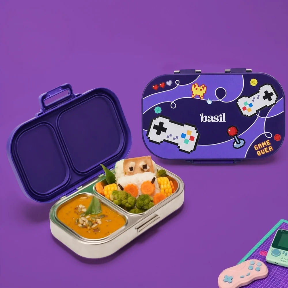 Basil Pixel Rush Bento Ace - 2 Compartment Lunch Box