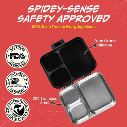 Basil Spiderman Sling Strike Bento Ace - 3 Compartment Lunchbox