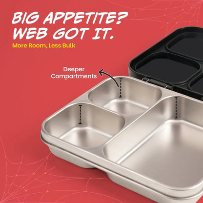Basil Spiderman Sling Strike Bento Ace - 3 Compartment Lunchbox