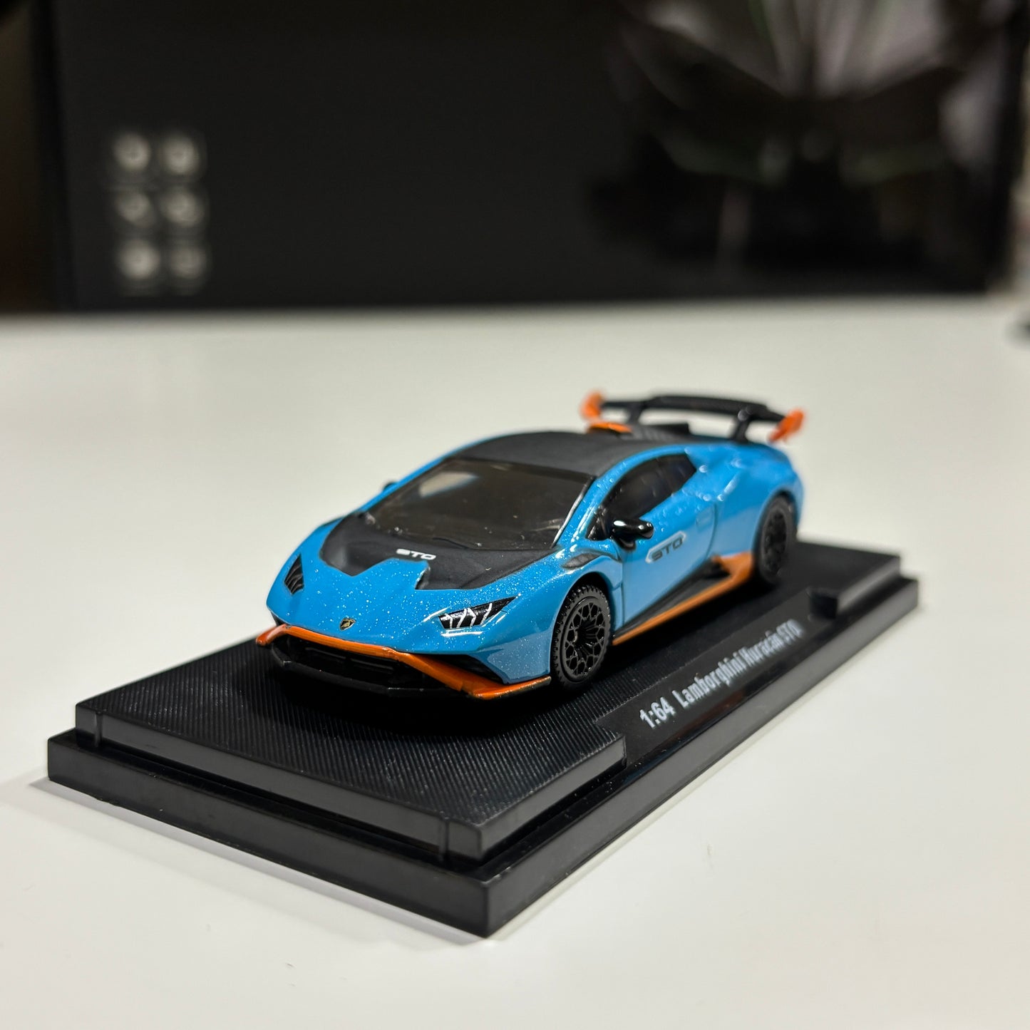 Lamborghini Huracan STO 1:64 Official Die-Cast Scale Model Car by CCA (with Acrylic Box)