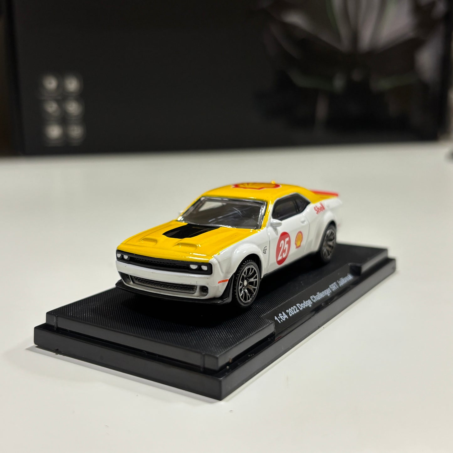 Dodge Challenger SRT 1:64 Official Die-Cast Scale Model Car by CCA (with Acrylic Box)