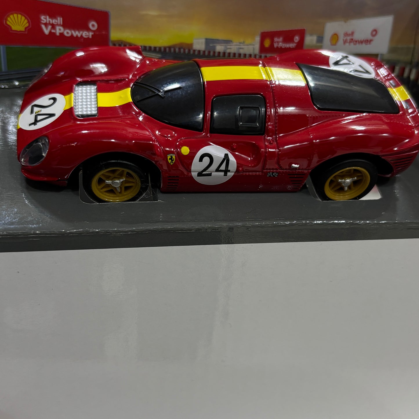 Ferrari Shell Racing Legends 330 P4 1:41 Scale Bluetooth Remote Controlled Car by Bburago – Smartphone Controlled