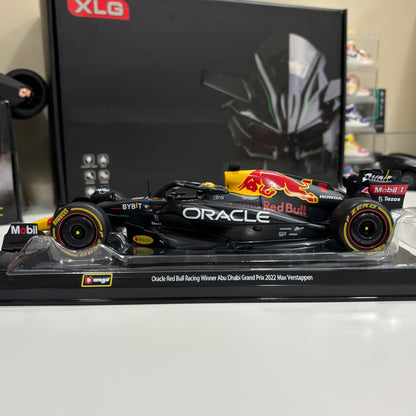 F1 Redbull Racing Max Verstappen 1:24 Official Die-Cast Scale Model by Burago with Acrylic Box