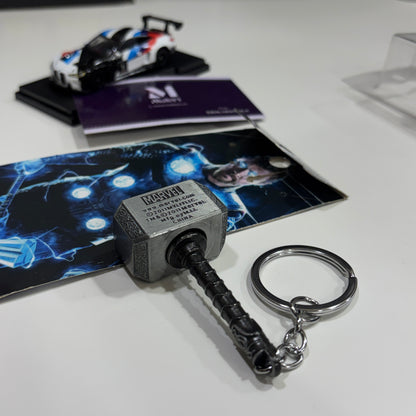 Thor Mjolnir Spinning Hammer Keychain