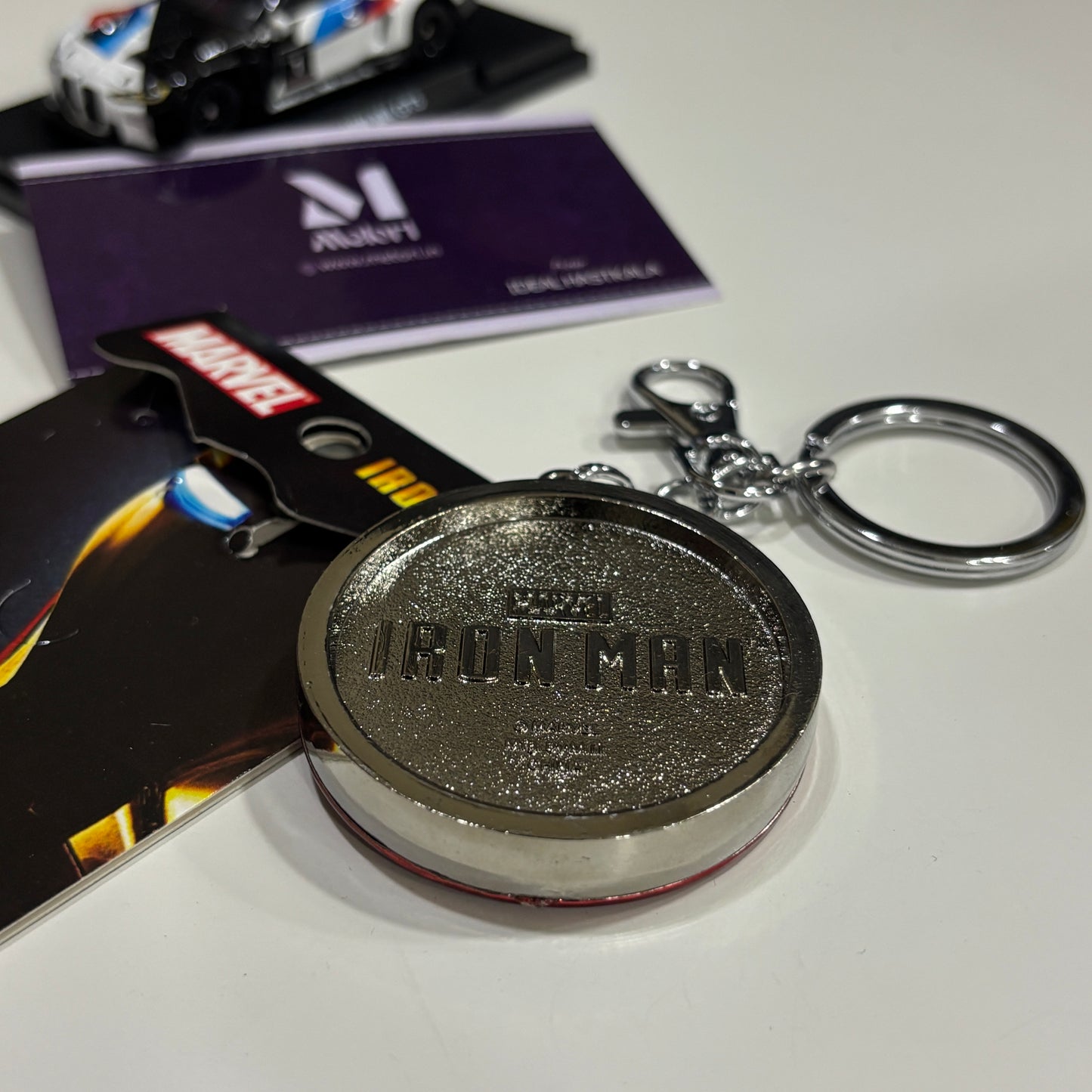 Marvel Iron Man Arc Reactor Glow in the Dark Keychain