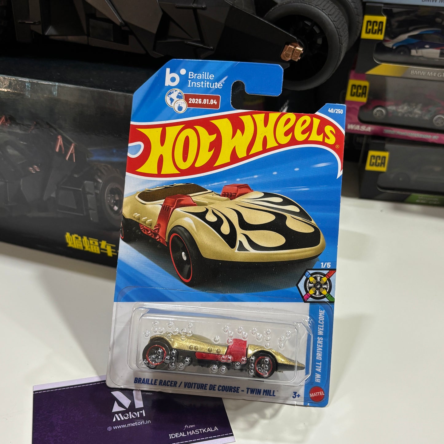Hot Wheels Twin Mill Braille Racer/Voiture De Racer 2026 Imported