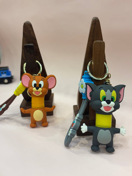 Tom & Jerry Spring Neck Keychains