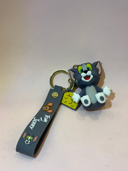 Tom and Jerry Silicon Keychain