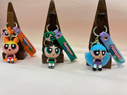 Power Puff Girls SIlicon Keychains