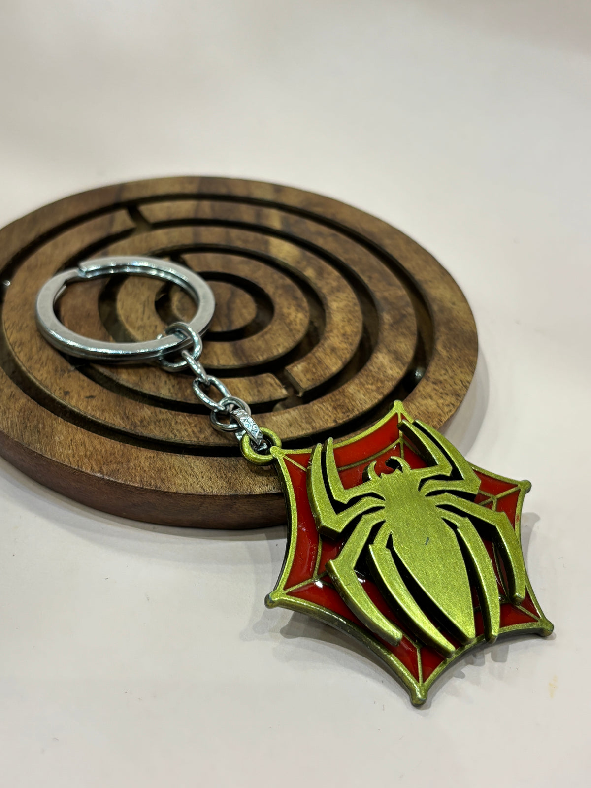 Spiderman Logo Spinning Keychain