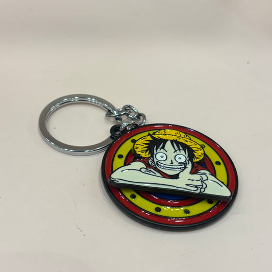Lufy One piece Spinning Keychain