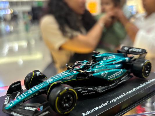 Aston Martin Cognizant Aramco F1 Official Miniature Car by Bburago