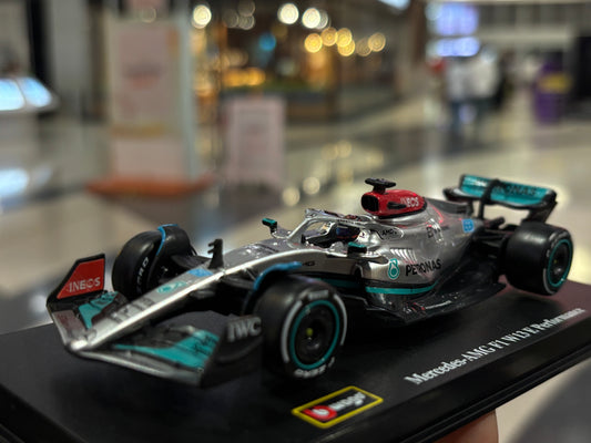 Lewis Hamilton's Mercedes AMG F1 2022 Official Miniature Car by Bburago