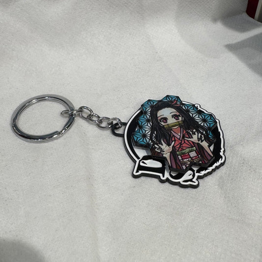 Demon Slayer Cute Nezuko Kamado Spinning Keychain