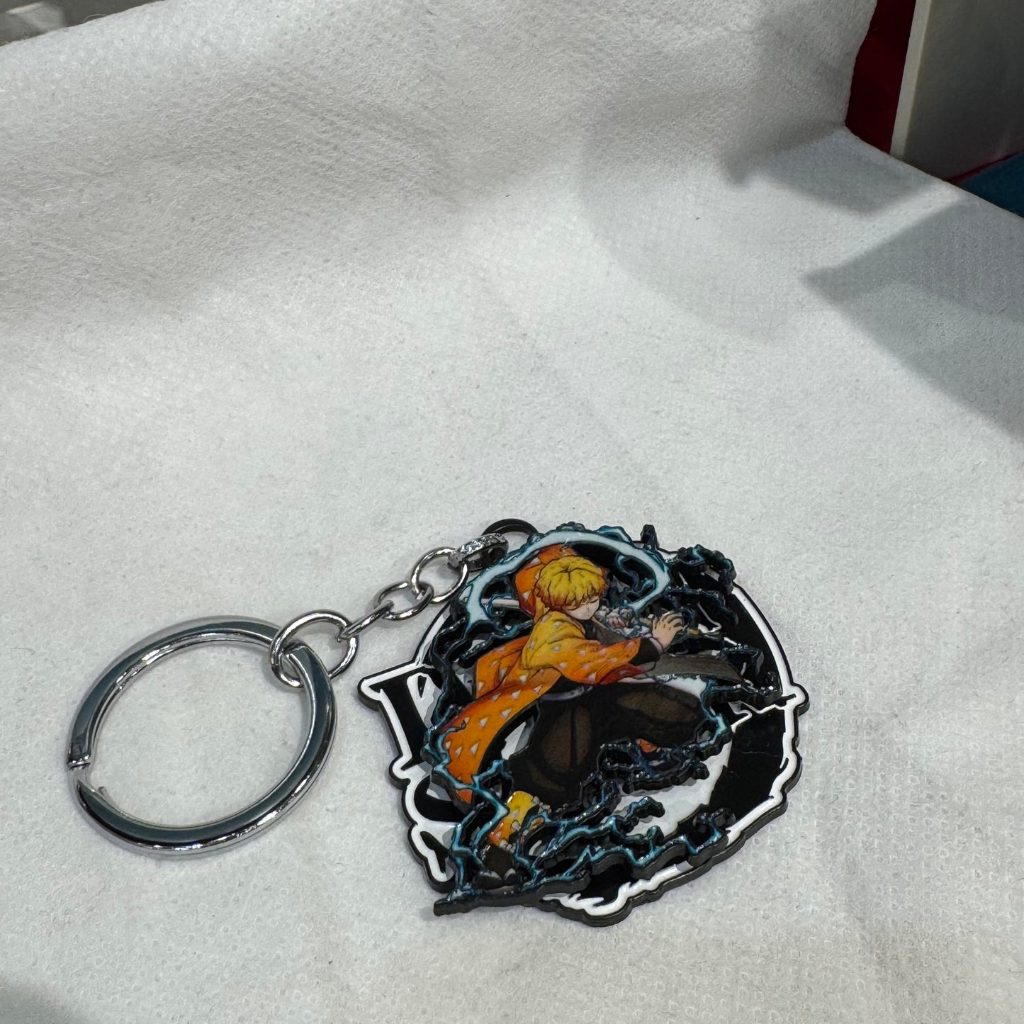 Demon Slayer Zenistu Agatsuma Spinning Keychain