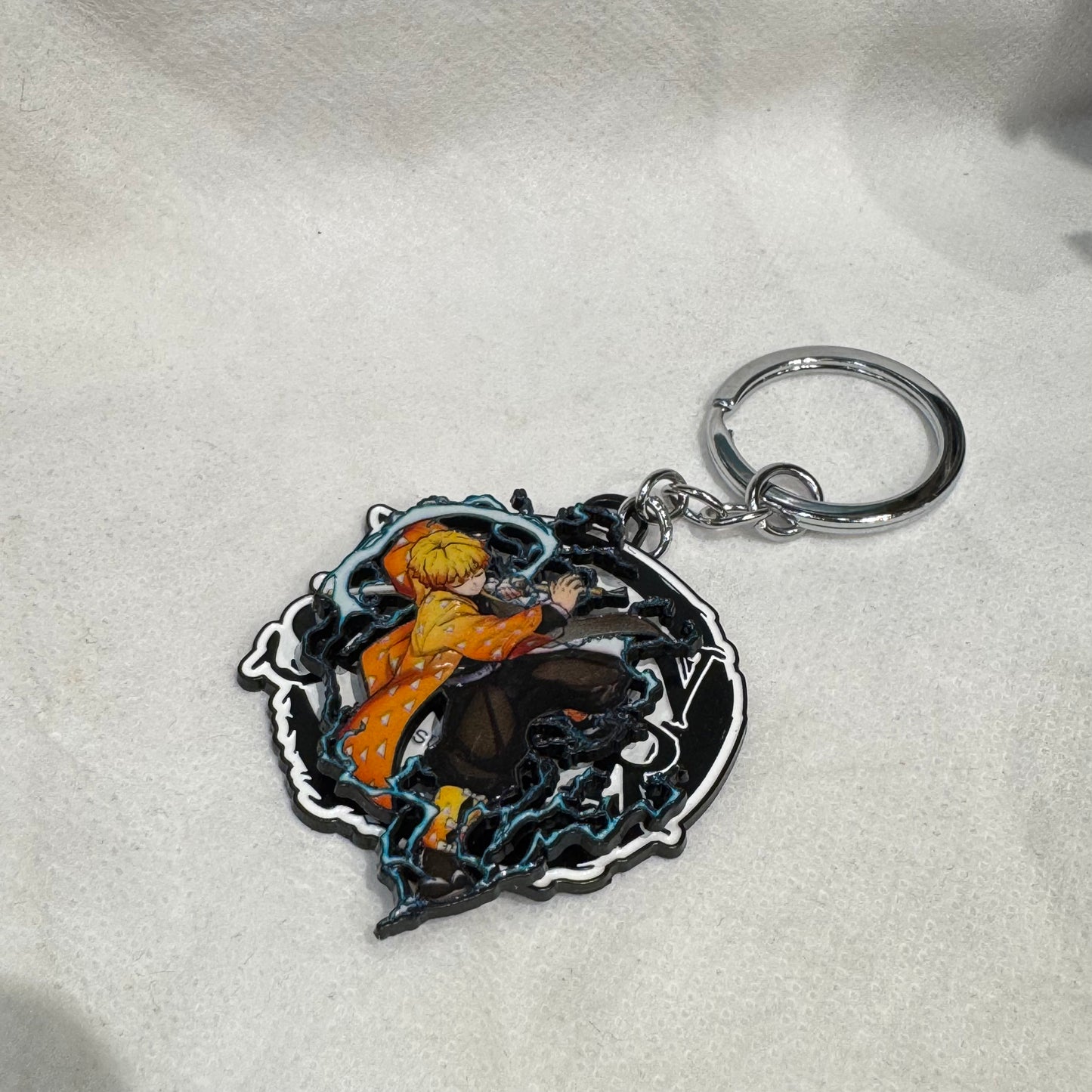Demon Slayer Zenistu Agatsuma Spinning Keychain