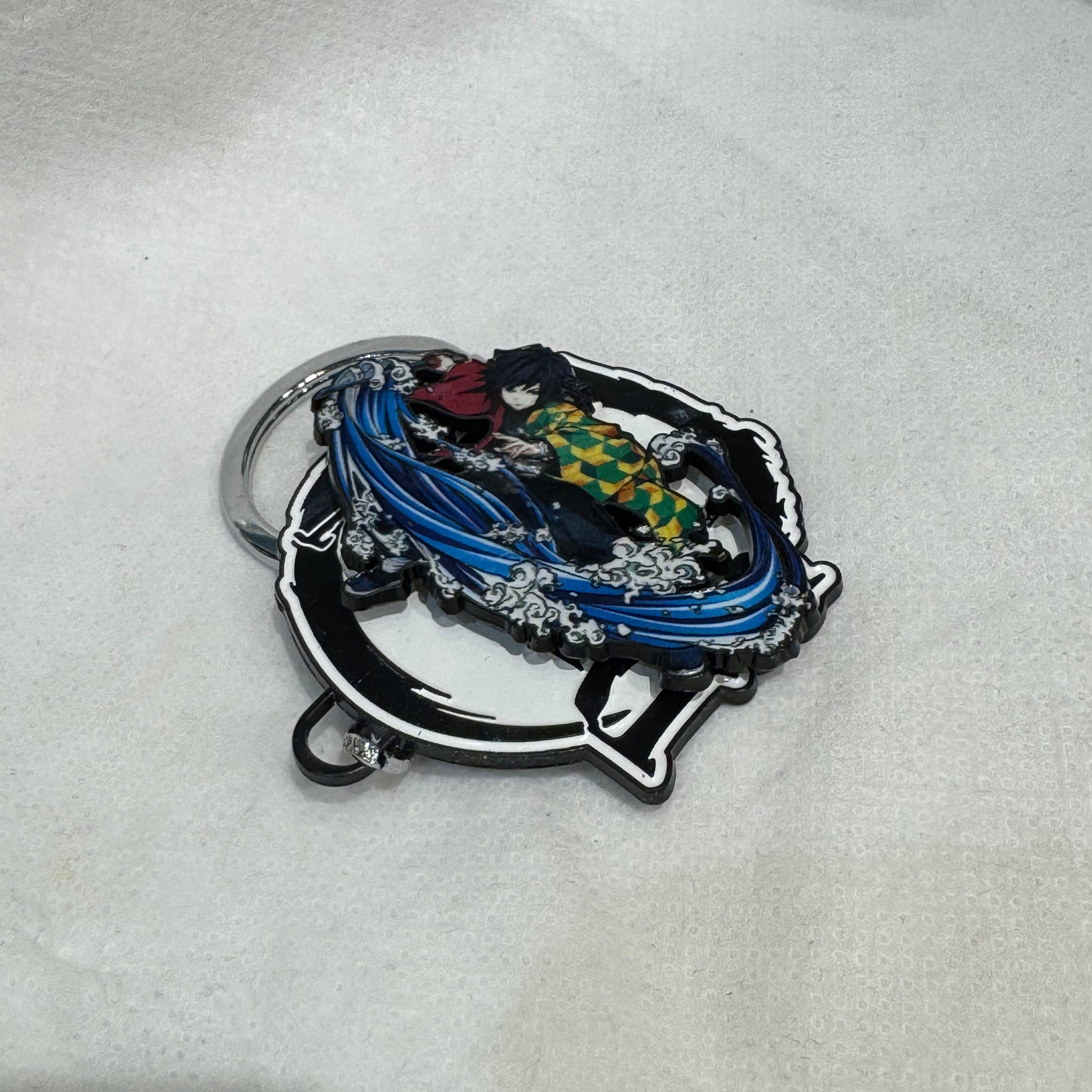 Demon Slayer Giyu Yomioka Spinning Keychain